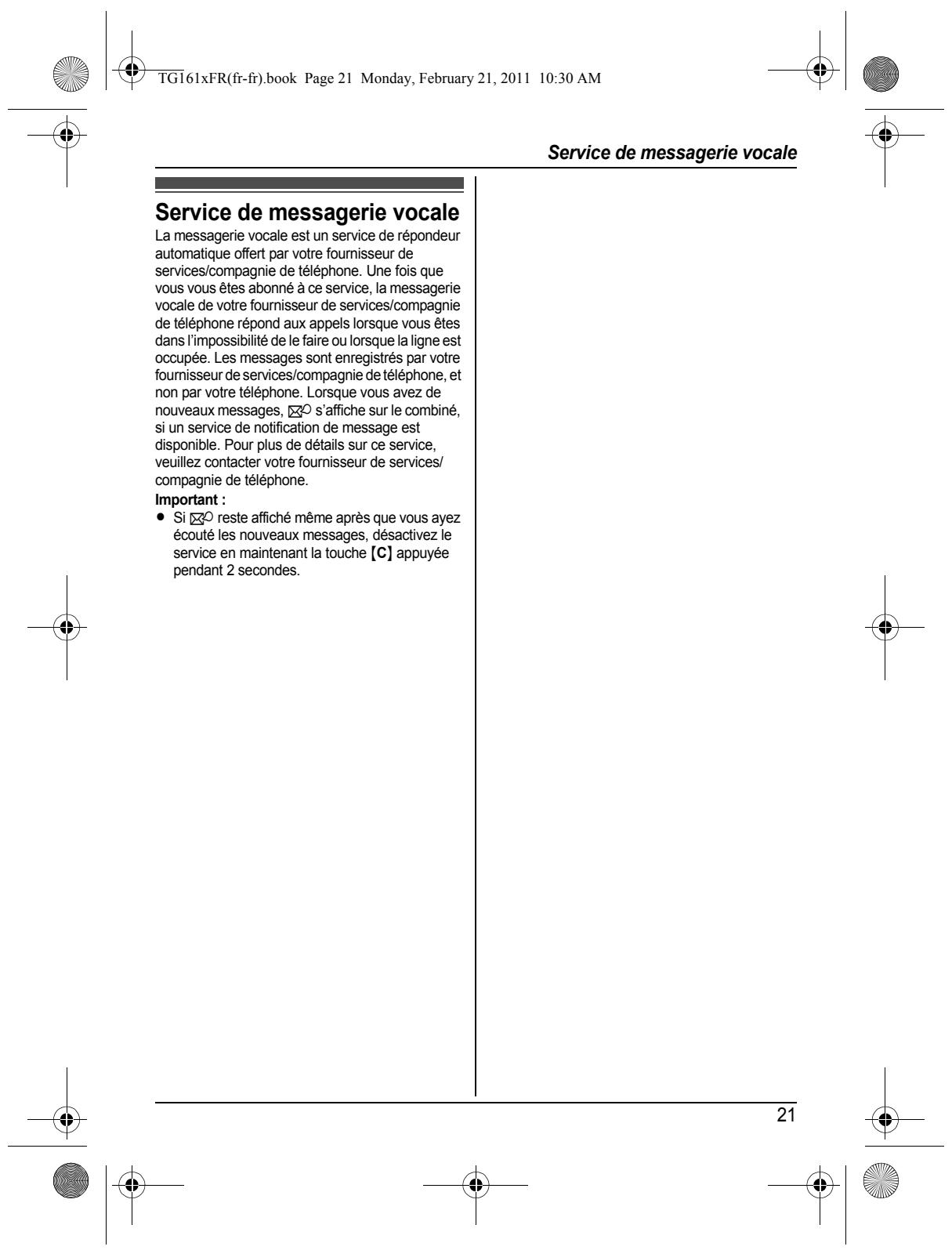 PANASONIC KX-TG1611FR - Effacement des informations des appelants - 6