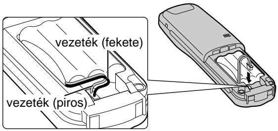 vezeték (fekete) vezeték (piros)