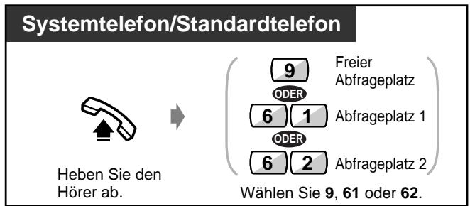 PANASONIC KXTD816GE - Zum Abfrageplatz (Abfrageplatz anrufen) - 1