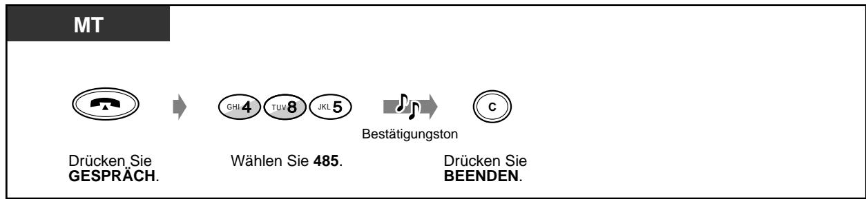 PANASONIC KXTD816GE - Überprüfen der Nebenstellennummer des zugeordneten Telefons - 1
