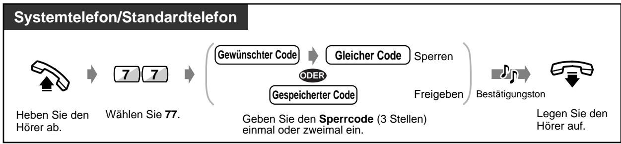 PANASONIC KXTD816GE - Sperren/Freigegeben - 1