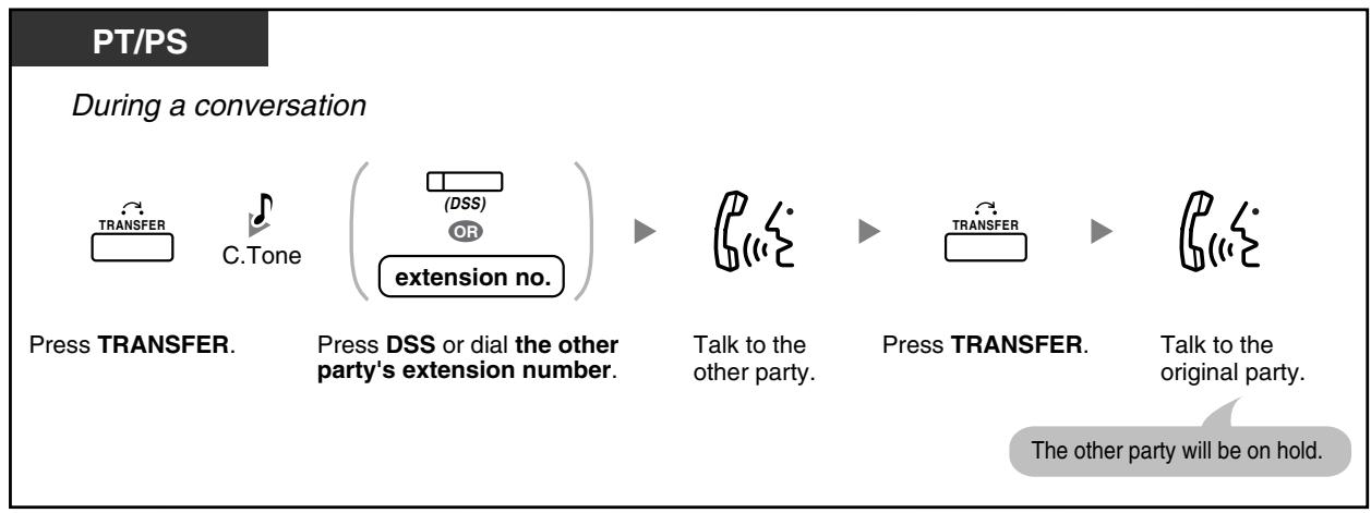 PANASONIC KXTDA200E - To alternate between the parties leaving one party on hold temporarily - 1