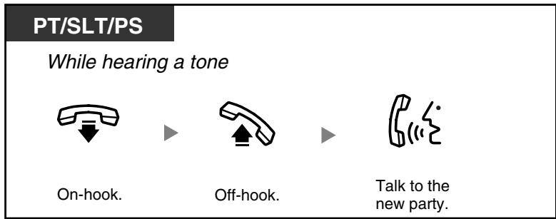 PANASONIC KXTDA200E - To disconnect the current call and then talk to the new party - 1