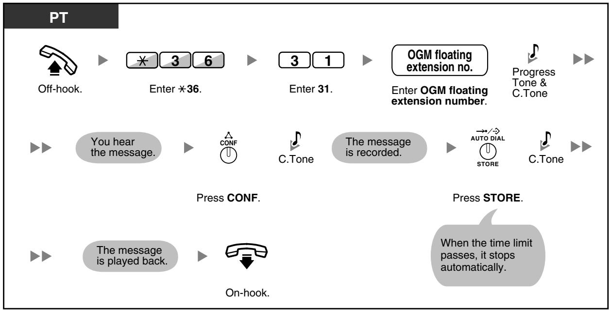 PANASONIC KXTDA200E - To record from an external BGM (MOH) port - 2