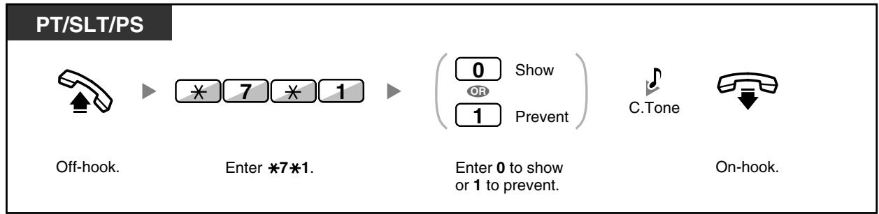 PANASONIC KXTDA200E - To show/prevent - 1