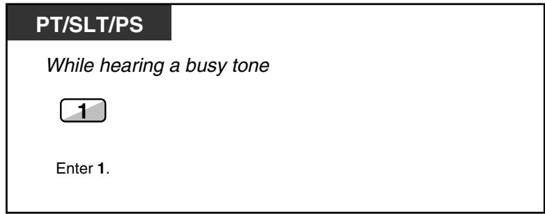 PANASONIC KXTDA200E - Sending a Call Waiting Tone (Call Waiting) - 1