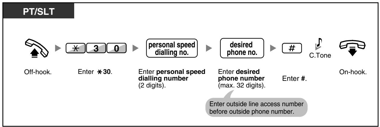 PANASONIC KXTDA200E - To store a phone number - 1
