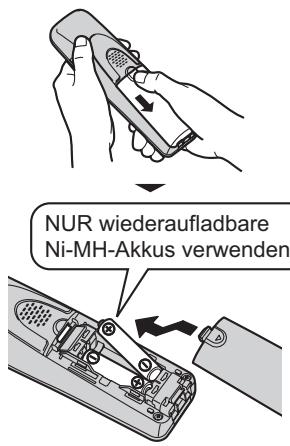 PANASONIC KXTG6522G - Einsetzen der Akkus - 1