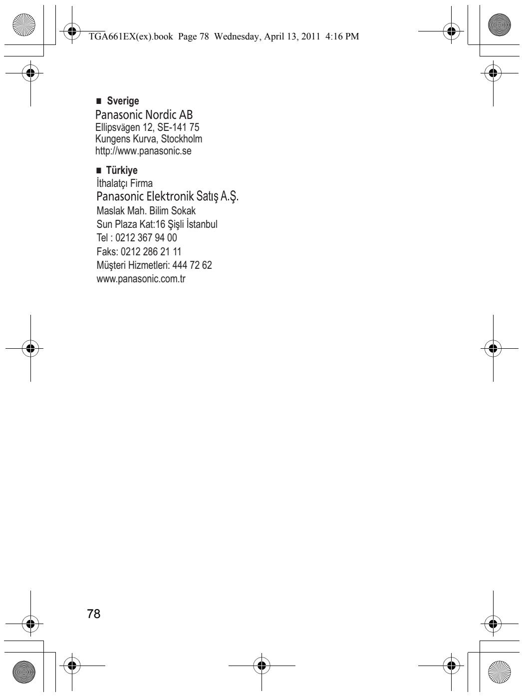 PANASONIC KX-TGA661EXM - Reparaties: - 10