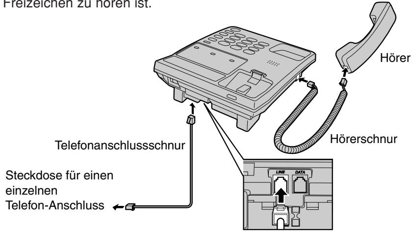 PANASONIC KX-TS100EXW - Kabel anschliessen - 1