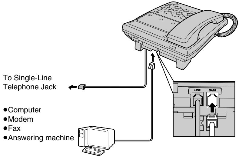 PANASONIC KX-TS100EXW - Connecting a Communication Device - 1
