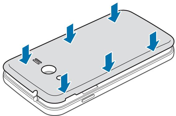 SAMSUNG GALAXY TREND 2 LITE 3G 4 POUCES - SM-G318H - Installer la carte SIM ou USIM et la batterie - 9