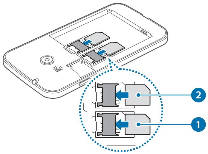 SAMSUNG GALAXY TREND 2 LITE 3G 4 POUCES - SM-G318H - Installer la carte SIM ou USIM et la batterie - 5
