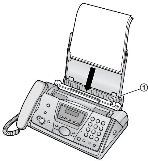 PANASONIC KX-FC241SL - Si le papier d'enregistrement n'a pas ete correctement introduit dans I'appareil - 1