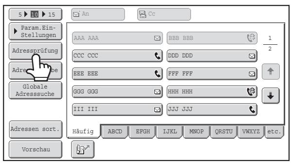 SHARP MX-2614N/3114N - Geben Sie die Zieladresse an. - 2