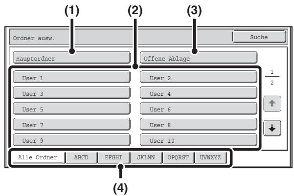SHARP MX-2614N/3114N - ORDNERAUSWAHLMASKE - 1