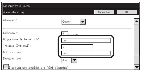 SHARP MX-2614N/3114N - Felder zur Speicherung von Gruppen - 5