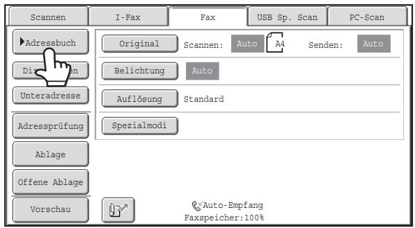 SHARP MX-2614N/3114N - ABRUF EINER GESPEICHERTEN ZIELADRESSE - 1