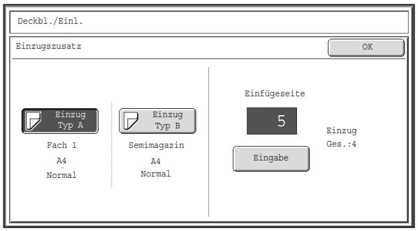 SHARP MX-2614N/3114N - Frontdeckblatt-/Rückblatteinstellungen. - 2