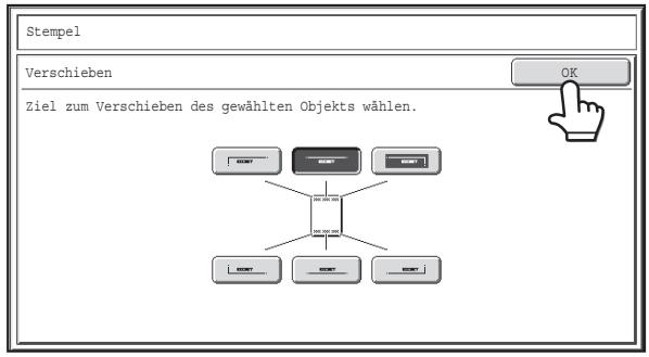 SHARP MX-2614N/3114N - Berühren Sie die Taste der gewünschten Zielposition. - 2