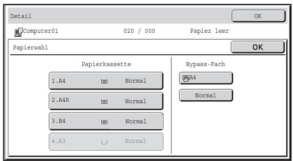 SHARP MX-2614N/3114N - PAPIERWECHSEL AUF DAS ANDERE PAPIERFORMAT UND DRUCKEN BEIERSCHÖPFTEM PAPIERVORRAT - 4