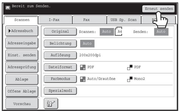 SHARP MX-2614N/3114N - VERWENDEN DER FUNKTION ERNEUT SENDEN - 1