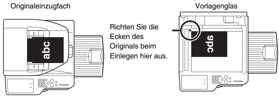 SHARP MX-2614N/3114N - Standardausrichtung des eingelegten Originals - 2