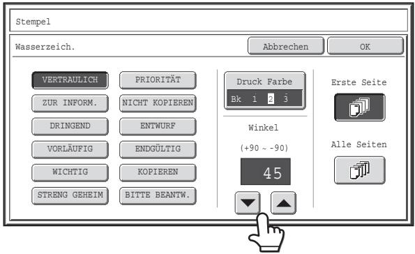 SHARP MX-2614N/3114N - Berühren Sie die Taste [Druck Farbe], und wahlen Sie die Farbe und die Dichte. - 3