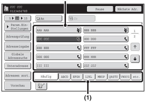 SHARP MX-2614N/3114N - ABRUF EINER GESPEICHERTEN ZIELADRESSE - 2