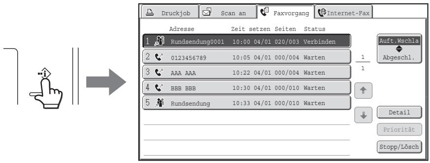 SHARP MX-2614N/3114N - Beispiel: Drucken der Taste im Faxmodus - 1