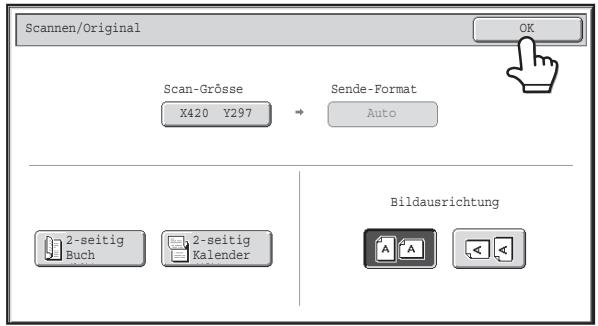 SHARP MX-2614N/3114N - Geben Sie die Scangröbe (Originalformat) ein. - 2