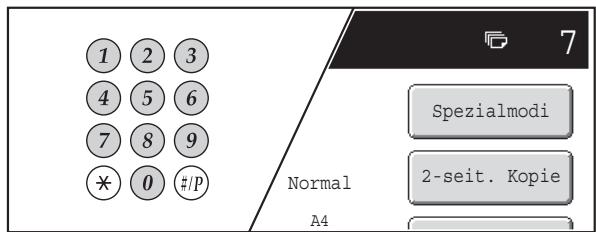 SHARP MX-2614N/3114N - Anzahl der Kopien (Sätze) einstellen - 1