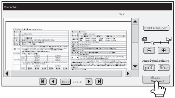 SHARP MX-2614N/3114N - Wahlen Sie die Übertragungseinstellungen, und drücken Sie dann die Taste [SCHWARZWEISS STARTEN]. - 1