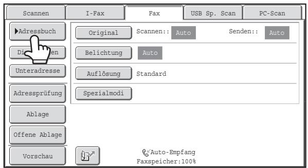 SHARP MX-2614N/3114N - AUSGANGSBILDSCHIRM DES FAXMODUS - 2