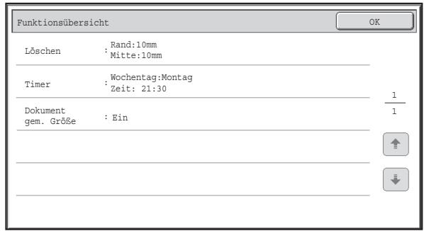 SHARP MX-2614N/3114N - Überprüfen, welche Spezialmodi gewählt sind - 3