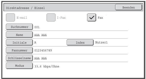SHARP MX-2614N/3114N - Speichern einer Zieladresse aus dem globalen Adressbuch im Adressbuch des Geräts - 1