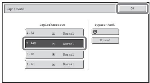 SHARP MX-2614N/3114N - Andern Sie das Papierformat für diesen Auftrag. - 1