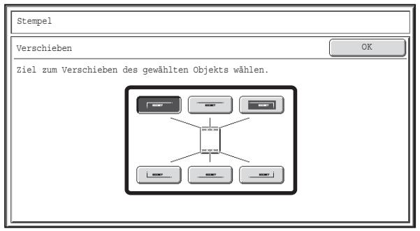 SHARP MX-2614N/3114N - Um die Position des Elements zu ändern, berühren Sie die Taste [Verschieben]. Um das Element zu Löschen, berühren Sie die Taste [Löschen]. - 1