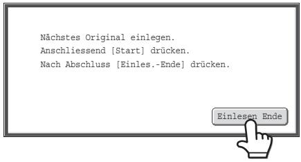 SHARP MX-2614N/3114N - Nehmen Sie das Original Heraus, und legen Sie das{nachste Original ein. Drucken Sie eine der Tasten [FARBE STARTEN] oder [SCHWARZWEISS STARTEN]. - 1