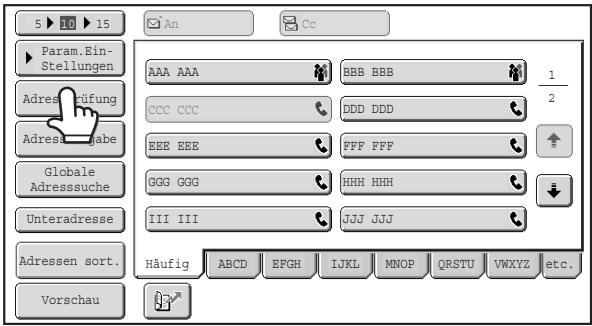 SHARP MX-2614N/3114N - Systemeinstellungen (Administrator): Nächste Adresse muss Rundsendeadresse sein - 1