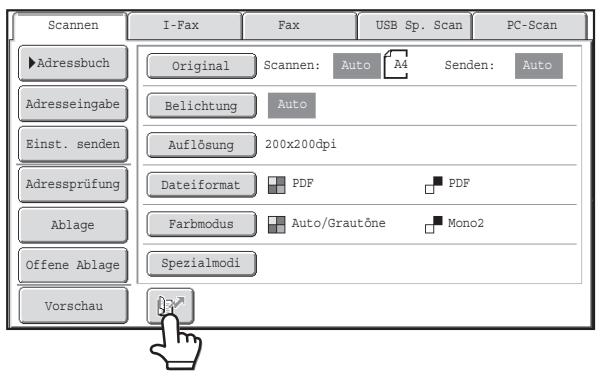 SHARP MX-2614N/3114N - VERWENDEN EINER SUCHNUMMER ZUR ANGABE EINER ZIELADRESSE - 1