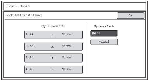 SHARP MX-2614N/3114N - Wahlen Sie Einstellungen für das Deckblatt. - 1