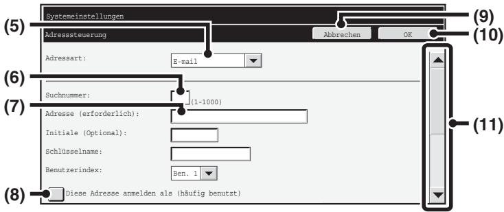 SHARP MX-2614N/3114N - Beispiel: Adressbuchbildschirm - 2
