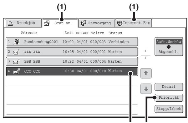 SHARP MX-2614N/3114N - EINEM SCANÜBERTRAGUNGSAUFTRAG VORRANG GEBEN - 2