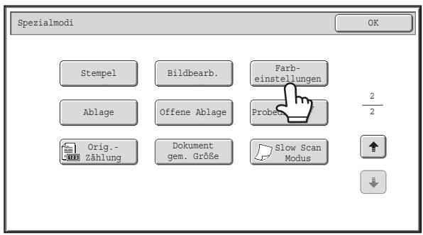SHARP MX-2614N/3114N - Anzeige Menu Farbeinstellungen - 1