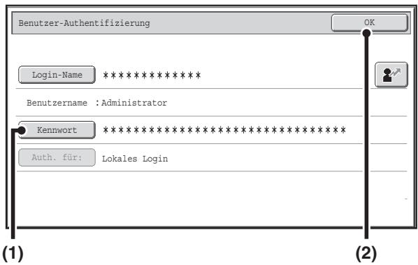 SHARP MX-2614N/3114N - Wenn die Benutzer-Authentication mit Anmelden name und Password (und E-Mail-Adresse) erfolgt - 3
