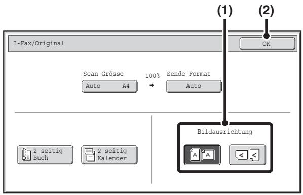 SHARP MX-2614N/3114N - Wechseln Sie in den Internet-Fax-Modus und rufen Sie das Bildeinstellungsfenster auf. - 2