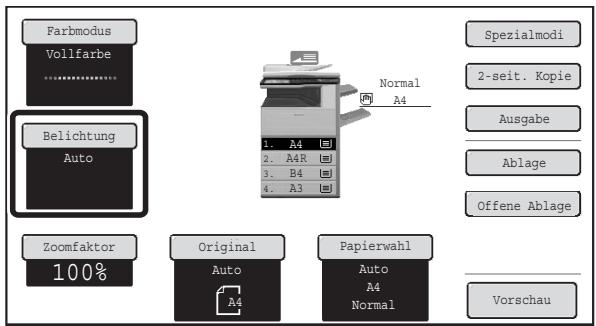 SHARP MX-2614N/3114N - AUTOMATISCHE EINSTELLUNG DER BELICHTUNG UND DES ORIGINAL-BILDTYPES - 1