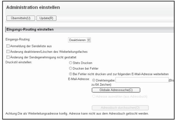 SHARP MX-2614N/3114N - KONFIGURIEREN VON EINGANGSROUTING-EINSTELLUNGEN - 1