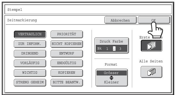 SHARP MX-2614N/3114N - Berühren Sie die Taste [Druck Farbe], und wahlen Sie die Farbe und die Dichte. - 4